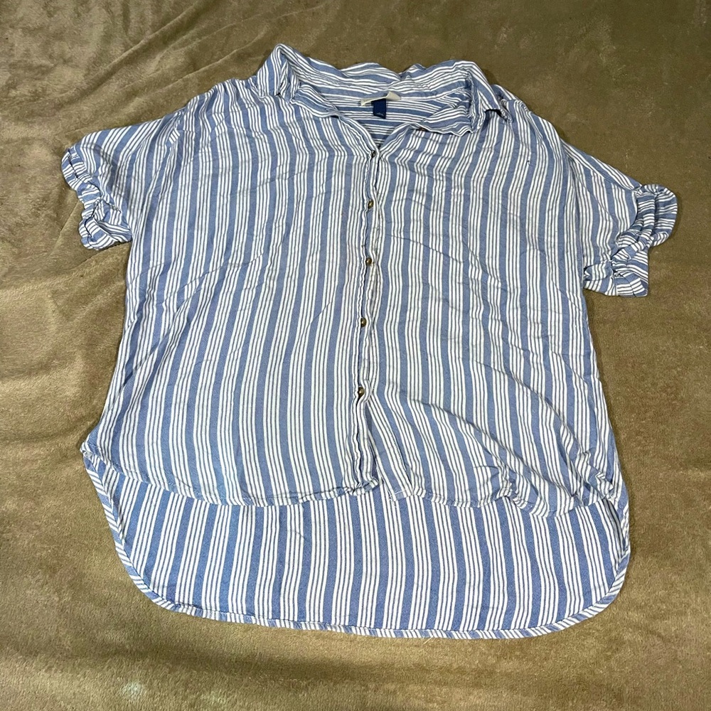 Striped button down shirt